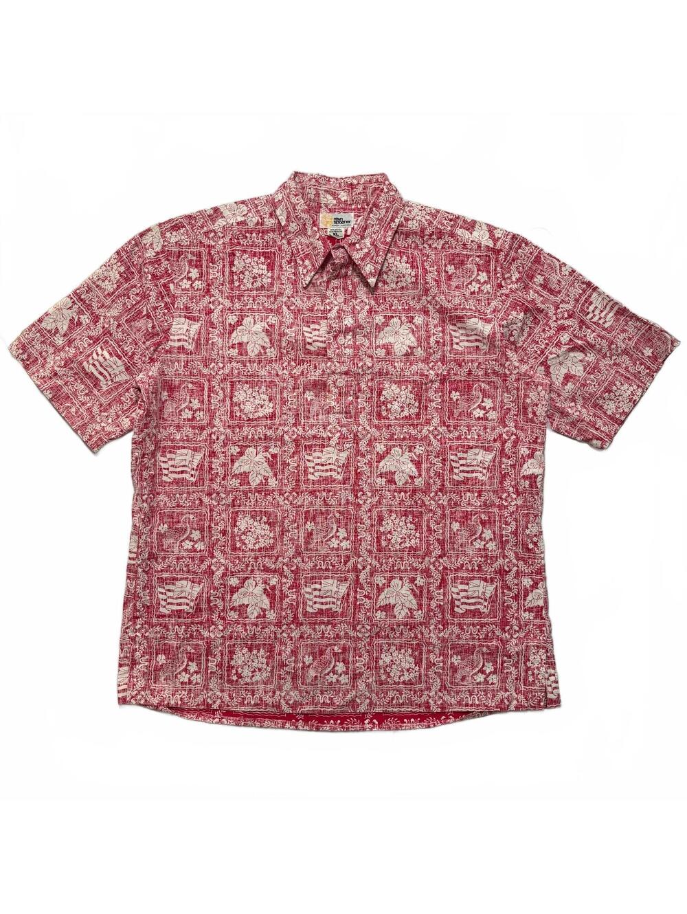 VTG Reyn Spooner Lahaina Sailor Reverse Print Pullover Hawaiian Shirt Men's XL